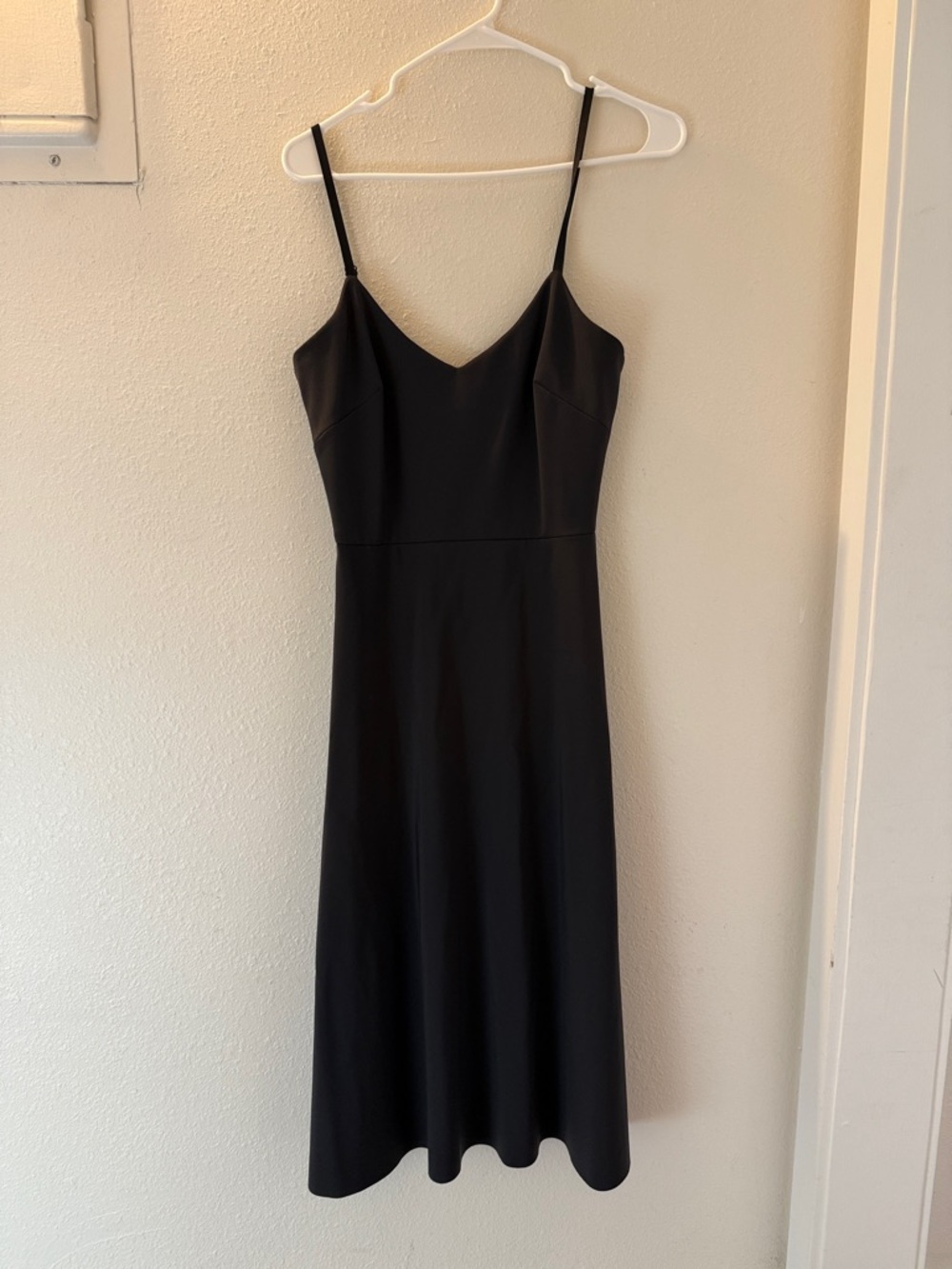 Trina Turk Black Spaghetti-Strap V-Neck Midi Dress